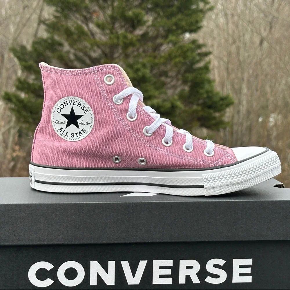 Converse CTAS High Pink Rose Canvas Casual Sneaker Womens 8 or Girls GS 6Y NEW